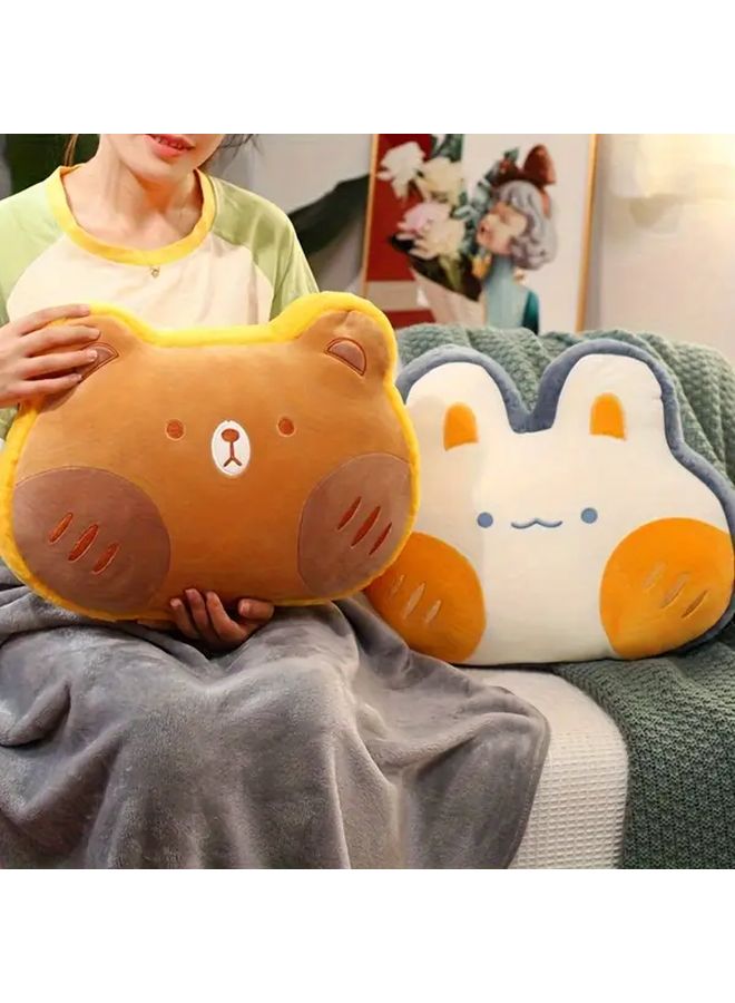 Red Bean Paste Pig Anime Character Pillow Soft Plush Cushion With Expressive Eyes Multi Color - Image 5